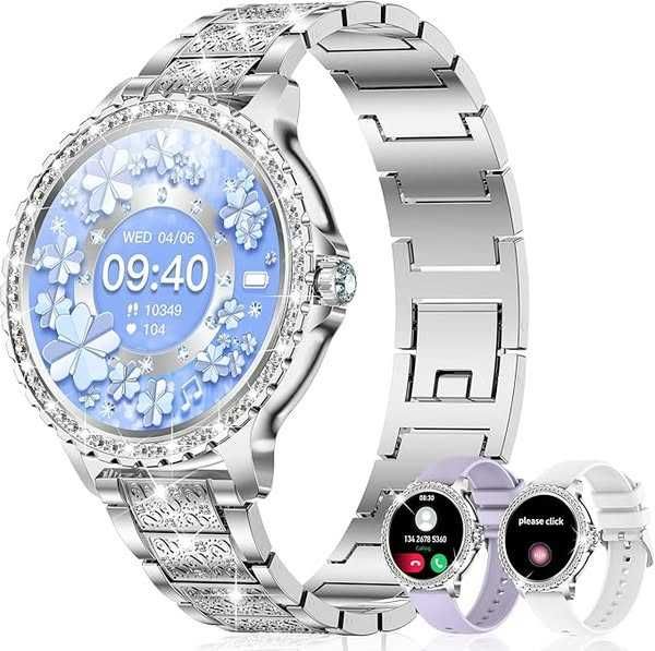 Ceas inteligent pentru femei cu diamante (preluare/efectuare apel)