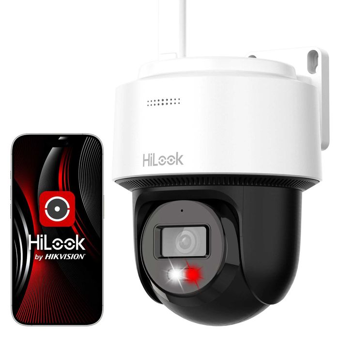 Camera supraveghere 4MP rotativa IP WiFi 6 PTZ Hikvision HiLook PTZ-N2C400M-D/W 2.8 mm autotracking, microfon Noua