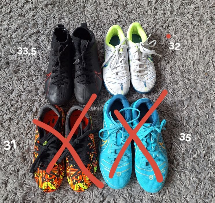 Бутонки adidas, Nike