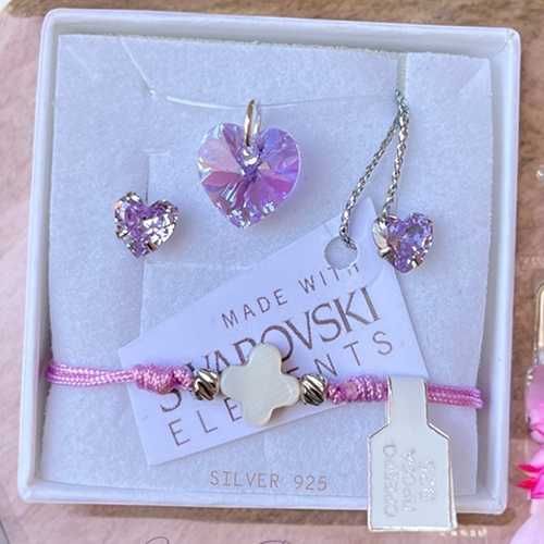 Swarovski®Violet AB с гривна Van Cleef от седеф