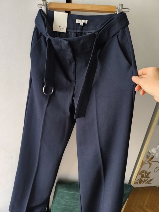 Pantaloni NOI eleganți bleumarin Tom Tailor 36/38