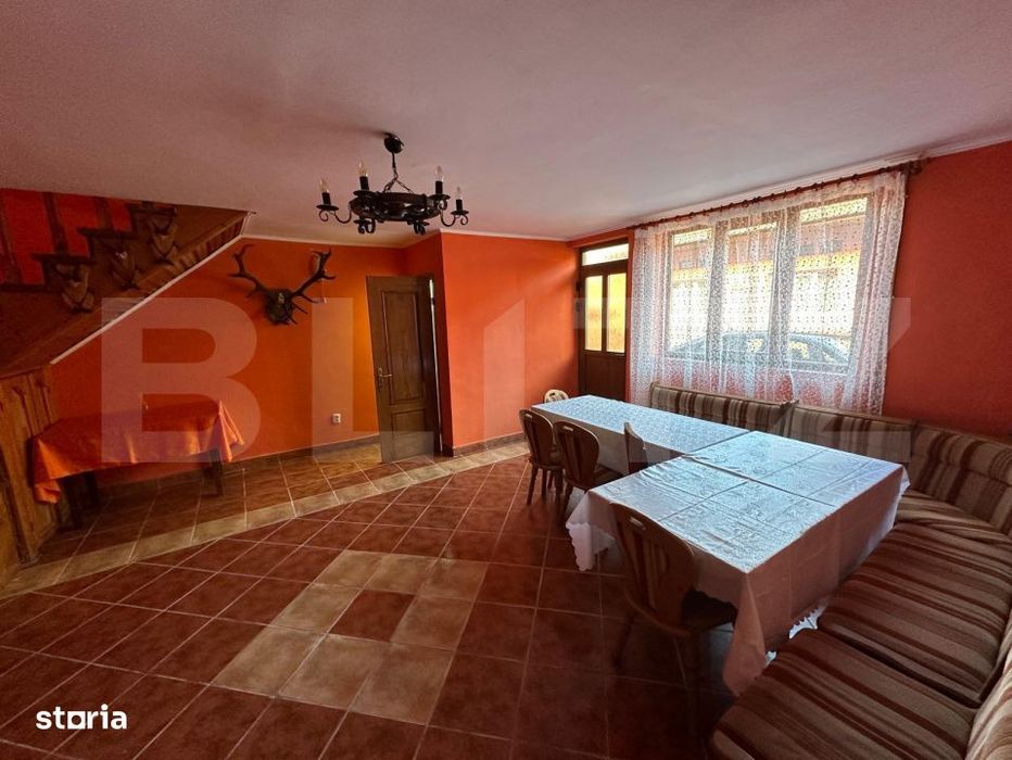 Pensiune + casa pe 5.500 mp, la poalele Muntilor Fagaras – Gura-Vaii