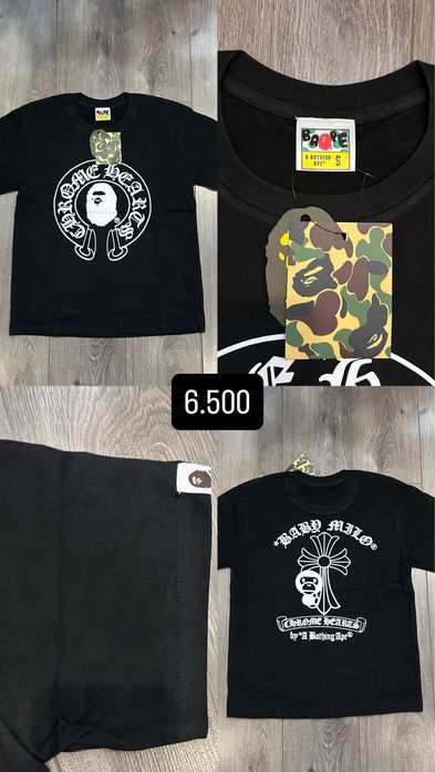 футболка бэйп хром хартс