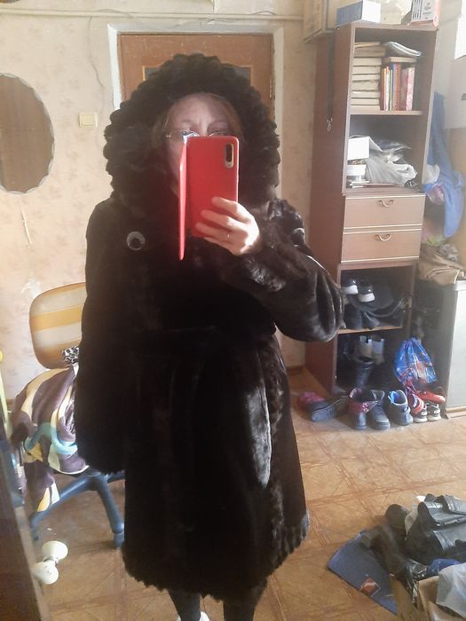 Шуба с капюшоном