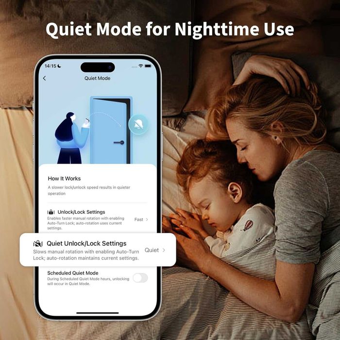 Смарт Ключалка Aqara U200 Lite Бяла, Matter over Thread (Apple/Google)