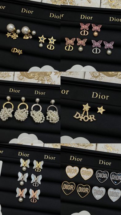 Обеци на марката Dior.