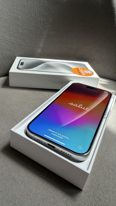 Iphone 15 PRO 256 gb WHITE - IMPECABIL