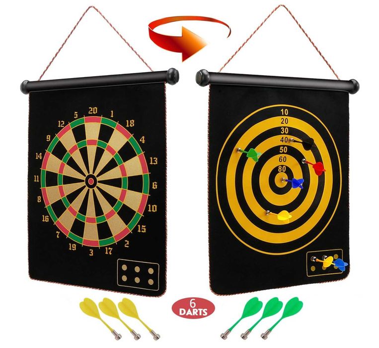 ТОП! Голям размер двустранен магнитен дартс с магнитни стрели