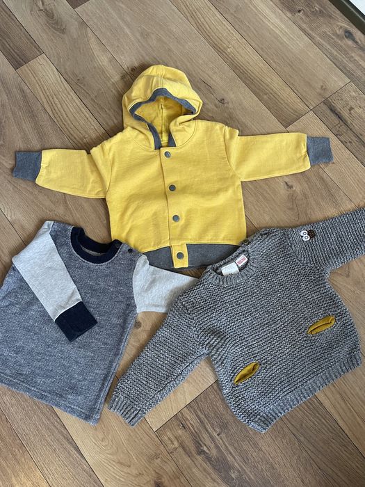 Пуловер Zara,блуза,суйтчър,плътни анцузи за 6-9 м