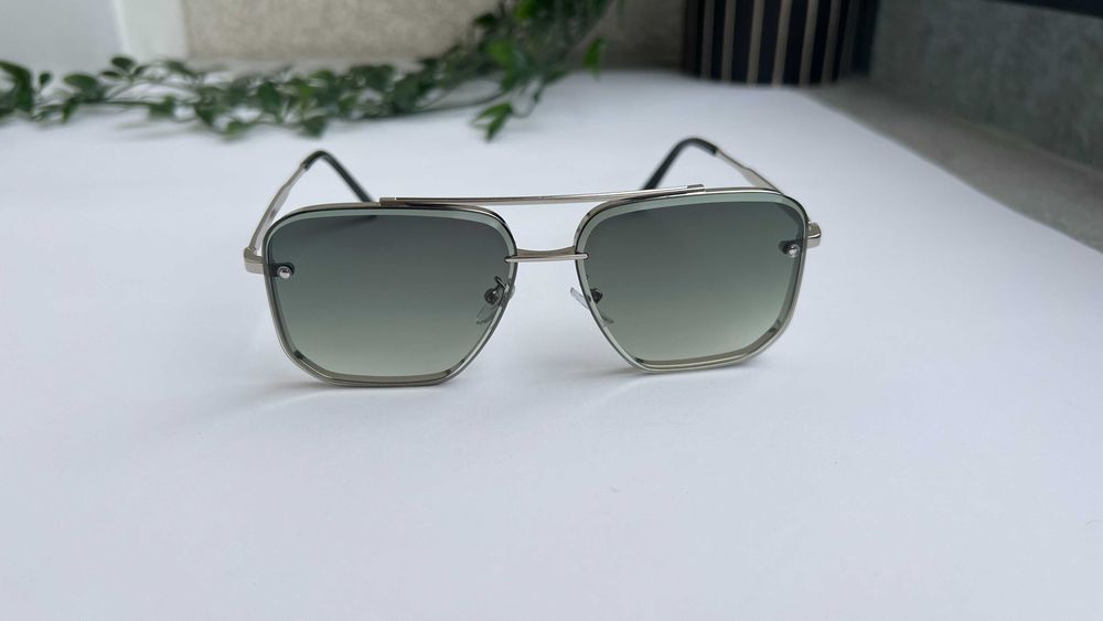 Ochelari de soare Dita Mach Six Style - Rama argintie Lentile verzi