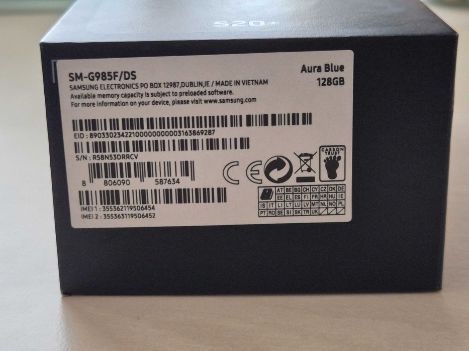 Samsung Galaxy S20+ Plus, 128 GB, Aura Blue