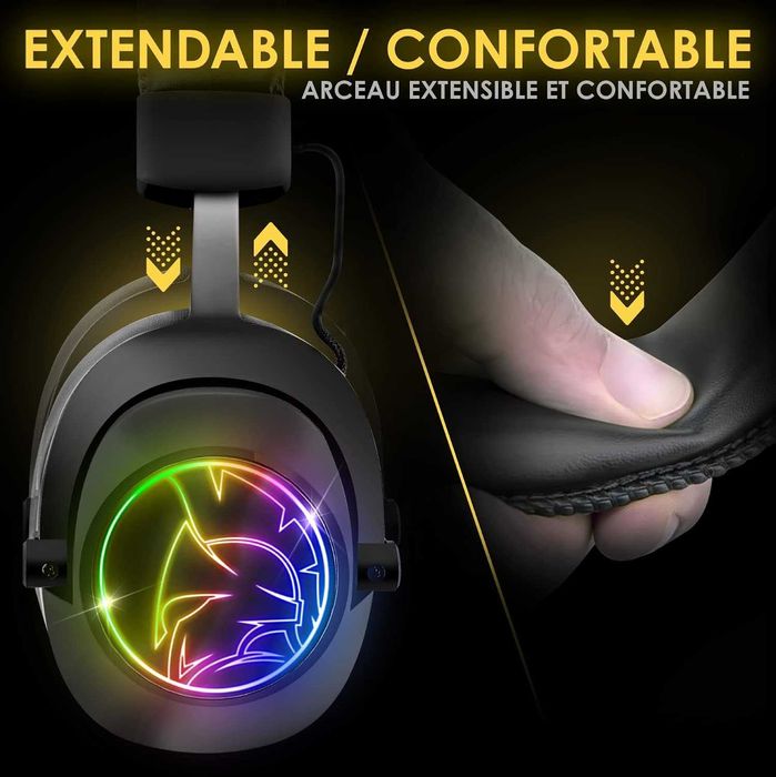 Casti Gaming Wireless EMPIRE GAMING WarCry P-W2 WiFi 2,4GHz RGB PS5 PC