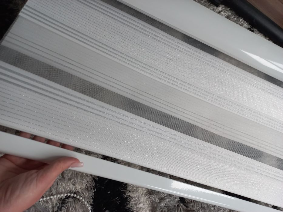 Rolete/Jaluzele 215cm lățime alb argintiu