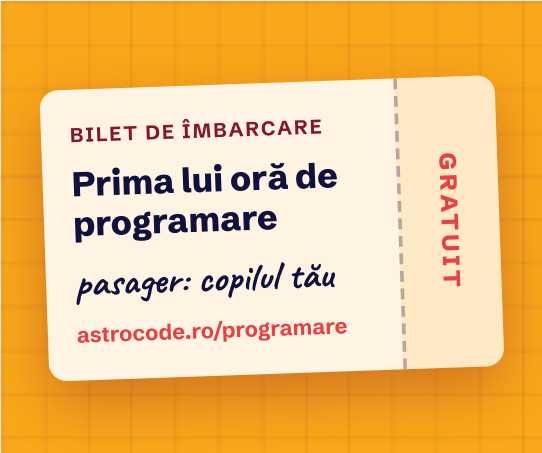 Lecții de programare și AI pentru copii 9-16 ani, online 1-la-1