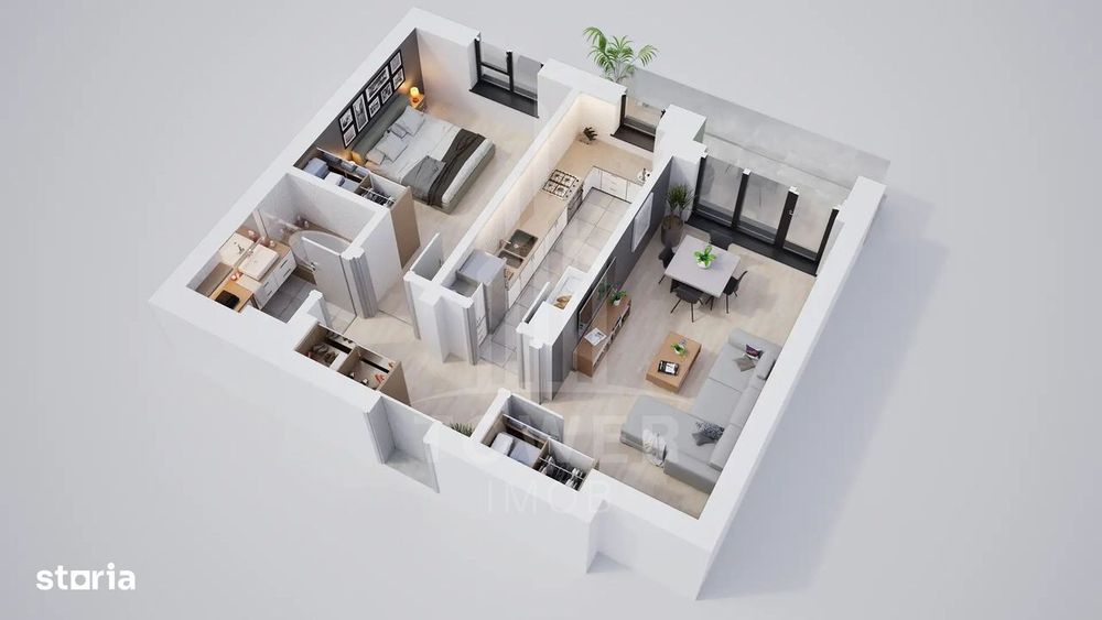 Vanzare apartament cu 2 camere. Rate la dezvoltator pe 7 ani — fotografia 3
