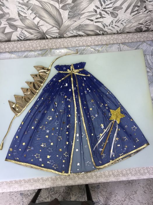 Костюм Новогодний Набор принцессы-волшебницы,накидка,корона,палочка