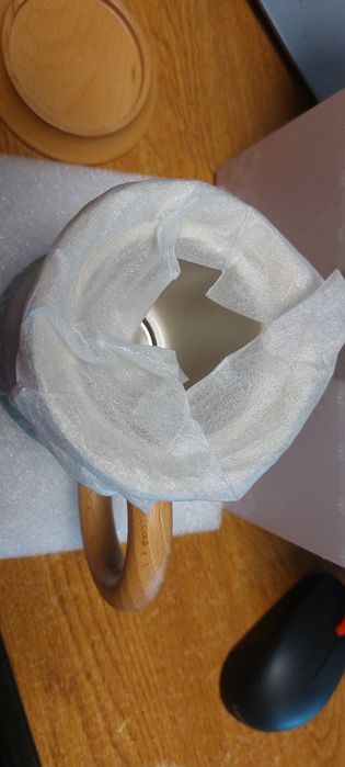 Cană de ceai premium ZENS din ceramică capac din lemn și infuzor metalic