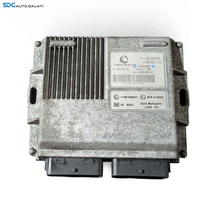 Unitate Modul Calculator Gaz GPL Multimarca LANDI RENZO Fiat Skoda Seat Opel Dacia Ford BMW Audi Volkswagen Mercedes Nissan Renault 1.6 Benzina BSE 2005 - 2013 Cod 616662000 [LR3812]