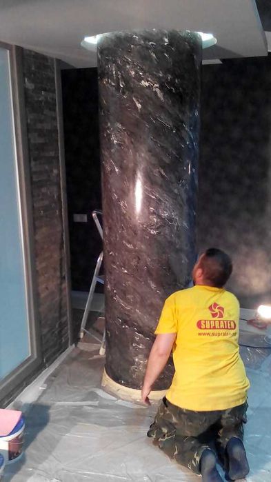 Aspect de marmură naturală – finisaj decorativ renovare amenajari