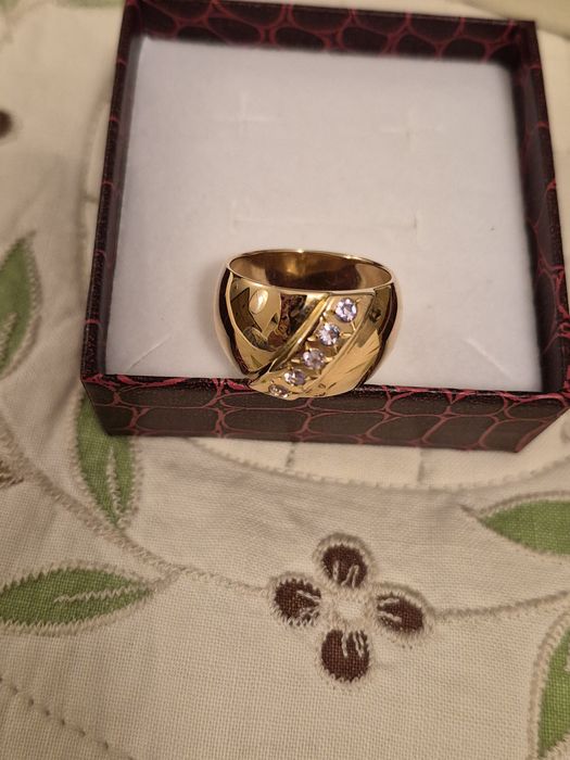 Кольцо чалма золотое