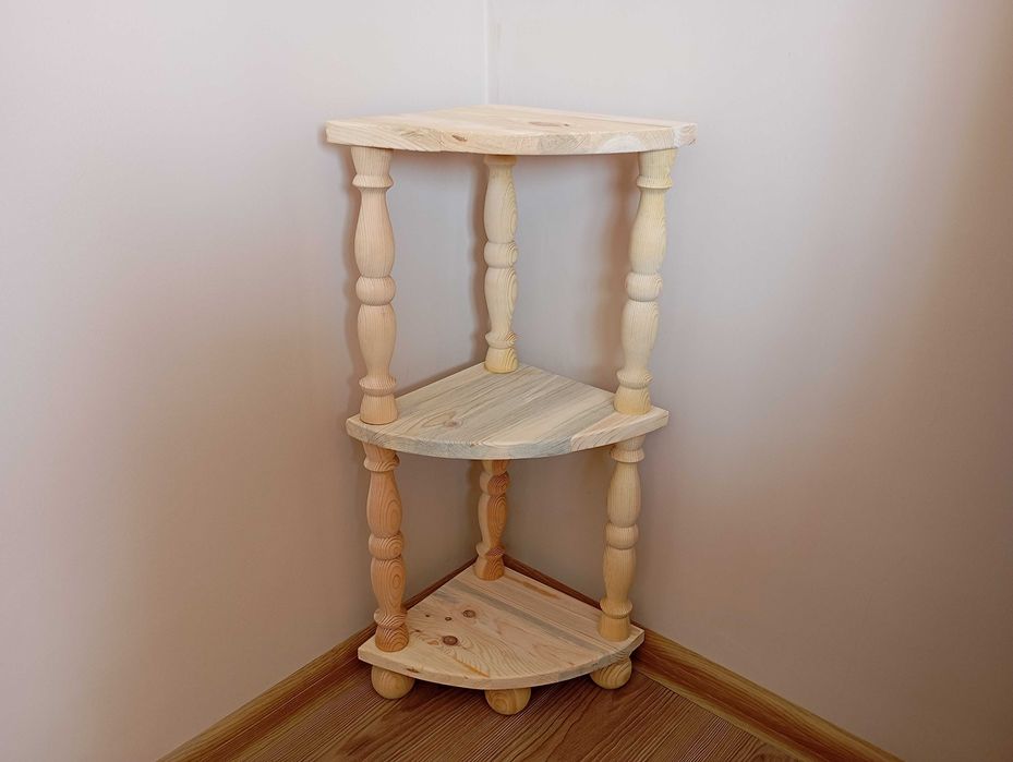 Ъглова етажерка (натурална) !!!