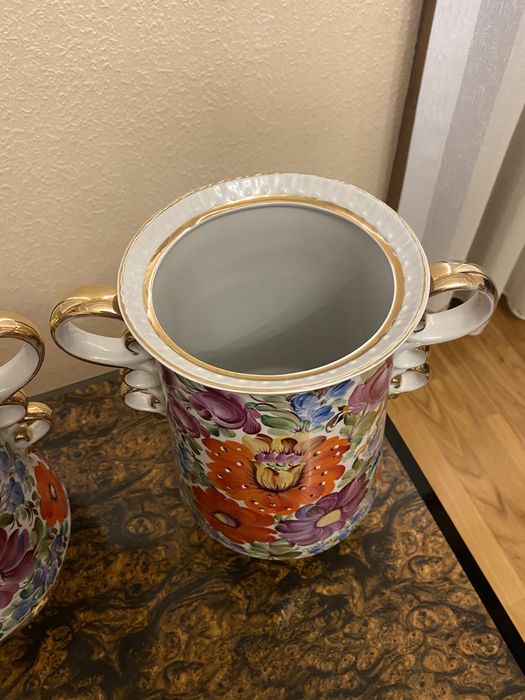 РАРИТЕТ Большые Декоративные вазы «Цветы» Коростень