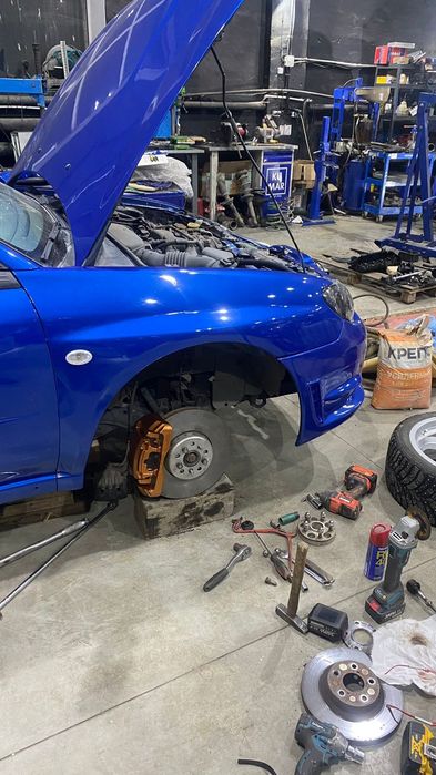 Передний бампер subaru impreza лиса