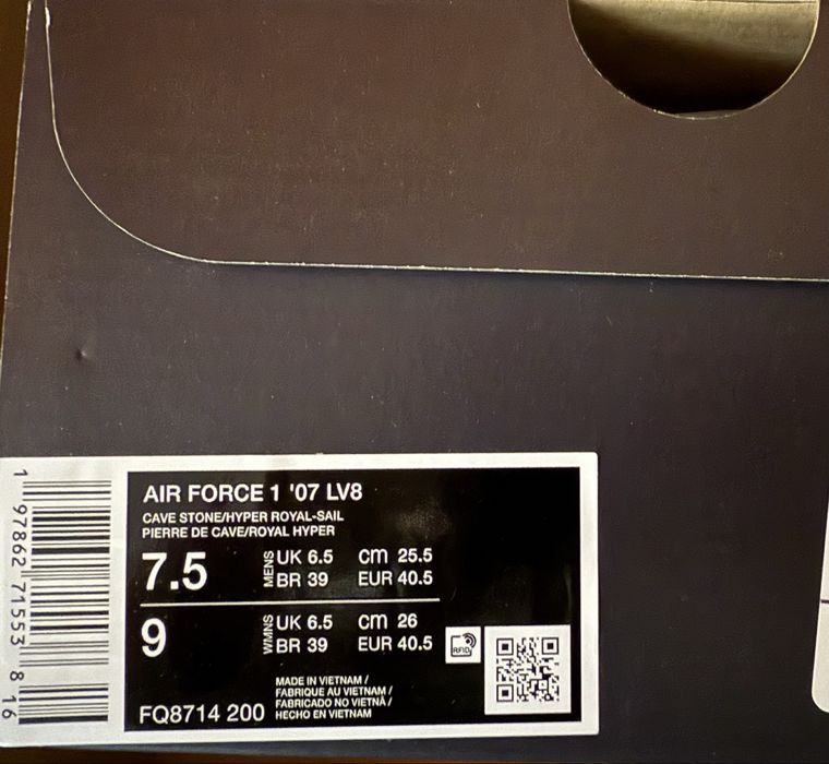 Nike Air Force 1 '07 LV8 ОРИГИНАЛНИ маратонки - 40,5/26см