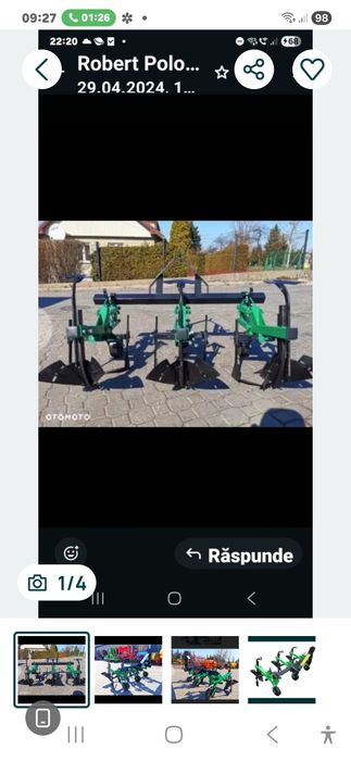 Cultivator sapat scos cartofi bilonator rarita prășitoare cu 3 rânduri