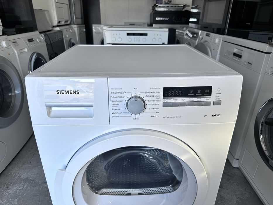 Сушилня +гаранция 1 година. SIEMENS ТЕРМОПОМПА, КЛАС А+, 7кг. Безплатна доставка за София