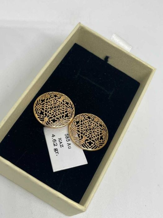 Серьги золото 585 \Рассрочка / Скидка / Ломбард Asia Gold /3464