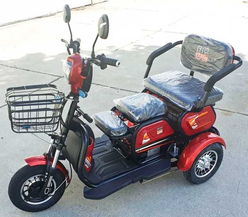 ПРОМОЦИЯ -Триместна триколка 48В 20 АЧ батерия M19 с 1000 вата мотор