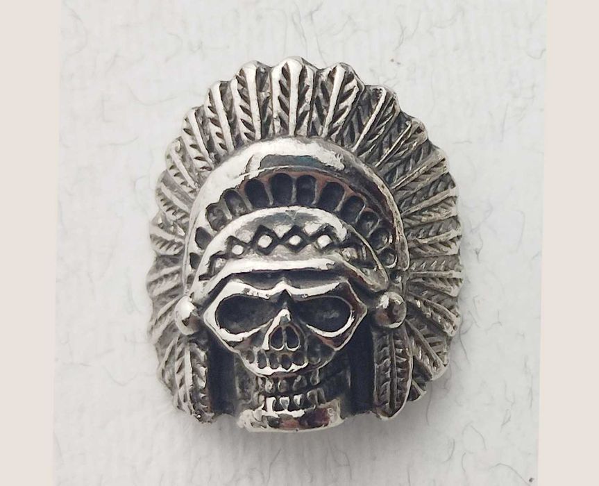 Болт за седалка Indian Motorcycle M8 – череп индианец, метален custom