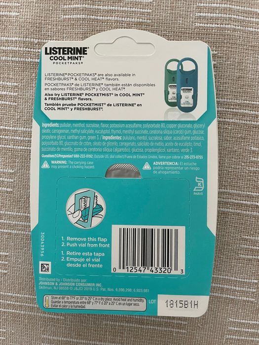 Benzi Listerine pentru împrospătare respirație