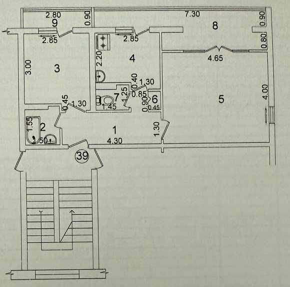 2 xona 58 m.kv. Yunusobod 6-kvartal | Юнусабад, 6-кв, 2-ком. 58 кв.м.