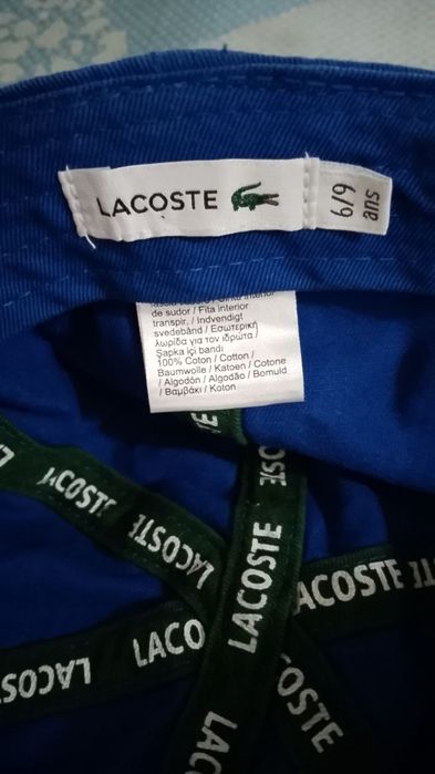 Бейсболка Lacoste. 6/9 лет. Оригинал.