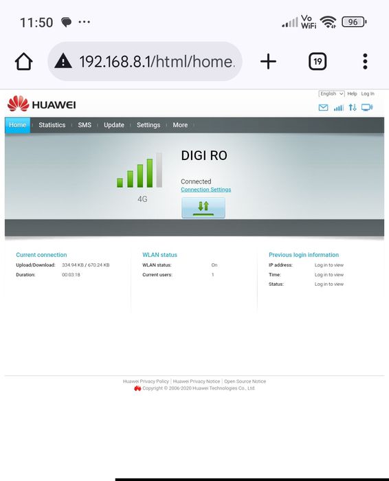 Router WI-FI cu SIM Huawei B528 4G LTE dual band necodat