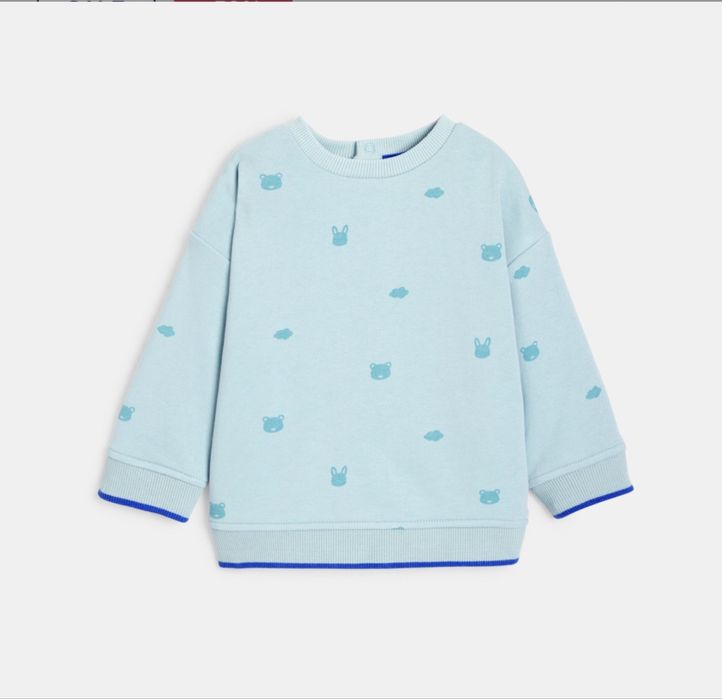 Нов пуловер с животни okaidi 80cm