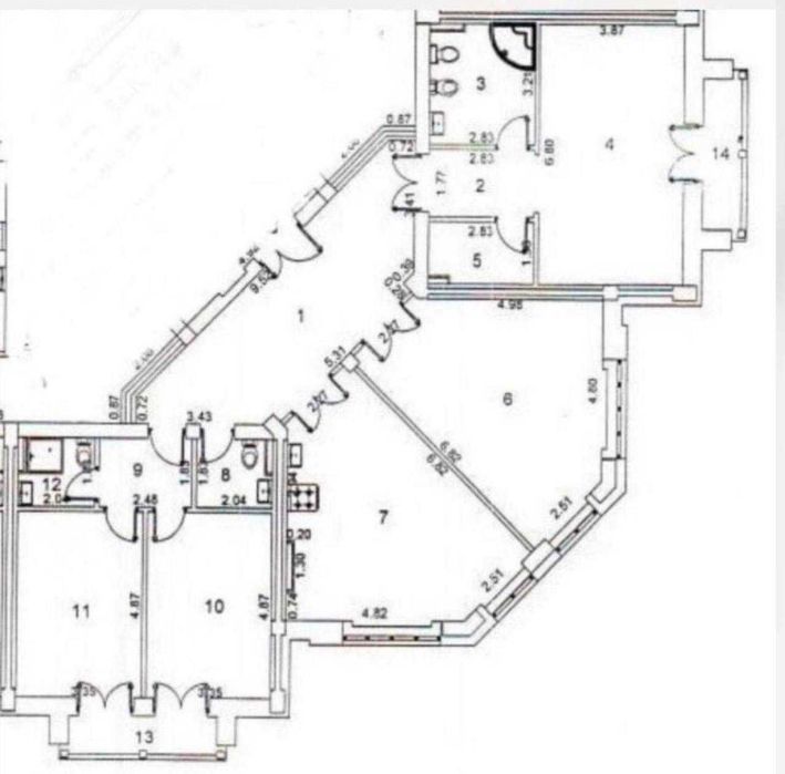 5-комнатная квартира 187 м² в ЖК Габус, Ц-2, Алайский
