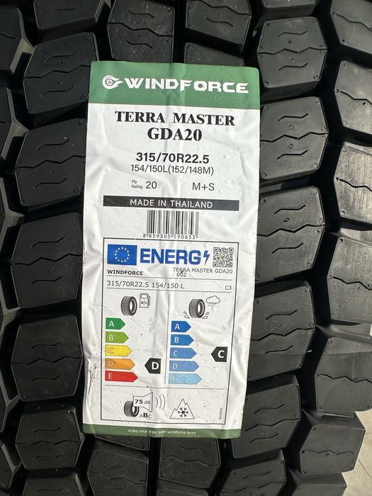 Нови Тежкотоварни Гуми WINDFORCE TERRA MASTER GDA20 315/70R22.5 154/150L (152/148M)
