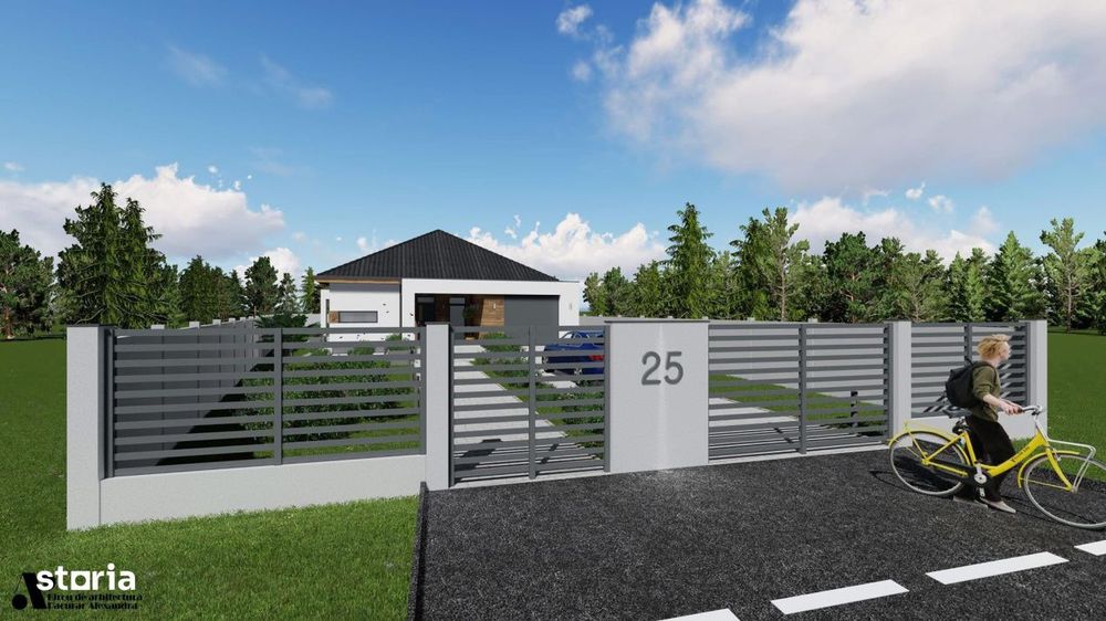 Teren intravilan 868mp, autorizatie si proiect casa