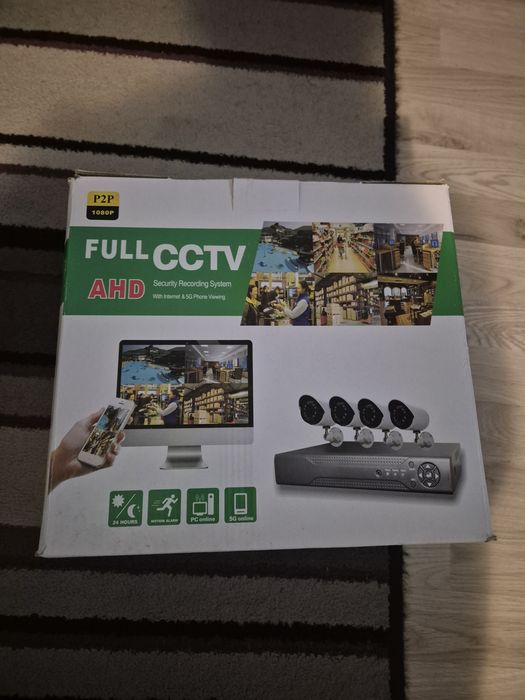 Пълен комплект за видеонаблюдение Full HD 1080P + 500GB HDD (4 камери)