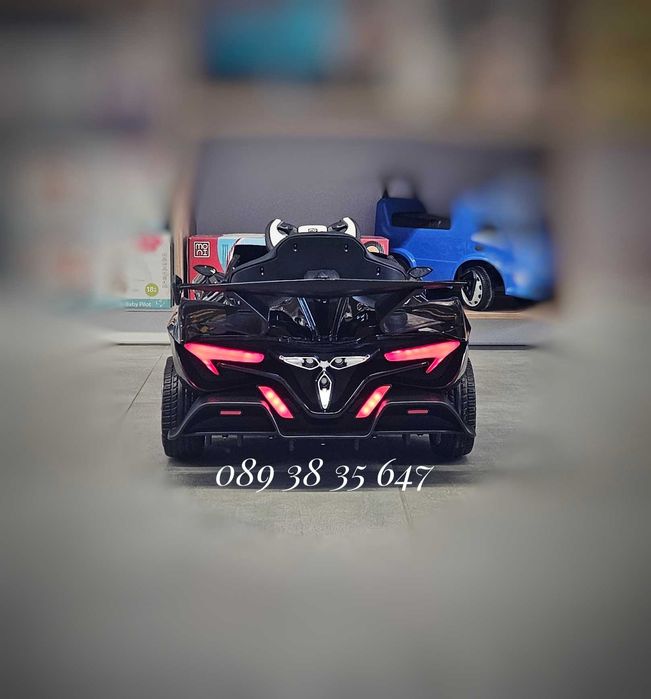 ТОП ЦЕНА!НОВО!Акумулаторна кола Flash BLACK с 4Х4,12V,меки гуми,USB