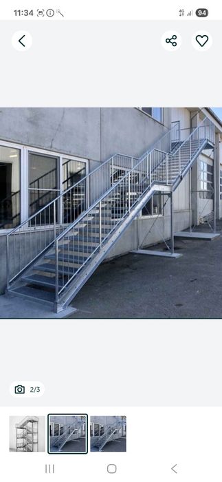 Scări de exterior galvanizate industriale