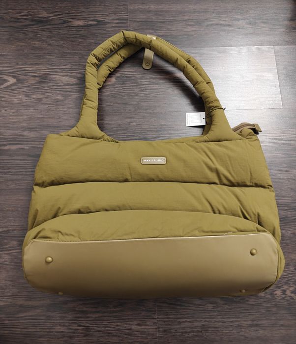 Огромная сумка зелёная Max Studio