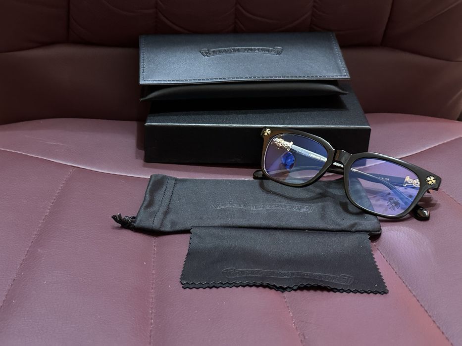 Чисто нови оптични очила Chrome Hearts Cox Ucker със златни елементи