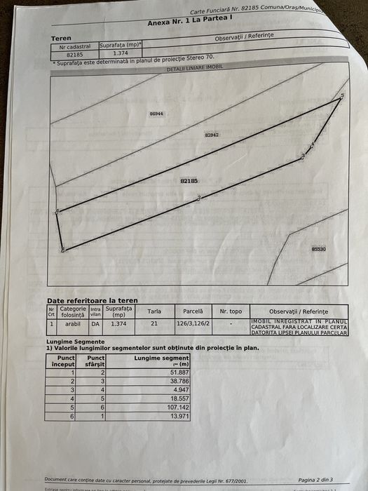 Teren intravilan la vânzare – Bradu, strada principală – 1.374 mp