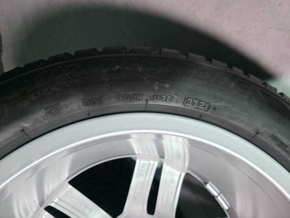 4 Roti Jante + Anvelope IARNA - 5x112 17'' - OEM AUDI A4 B8 B9 / Audi A5 - Anvelope Bridgestone AO - 225/50/17 - Stare F BUNA - DOT 2021 - SUPER PRET
