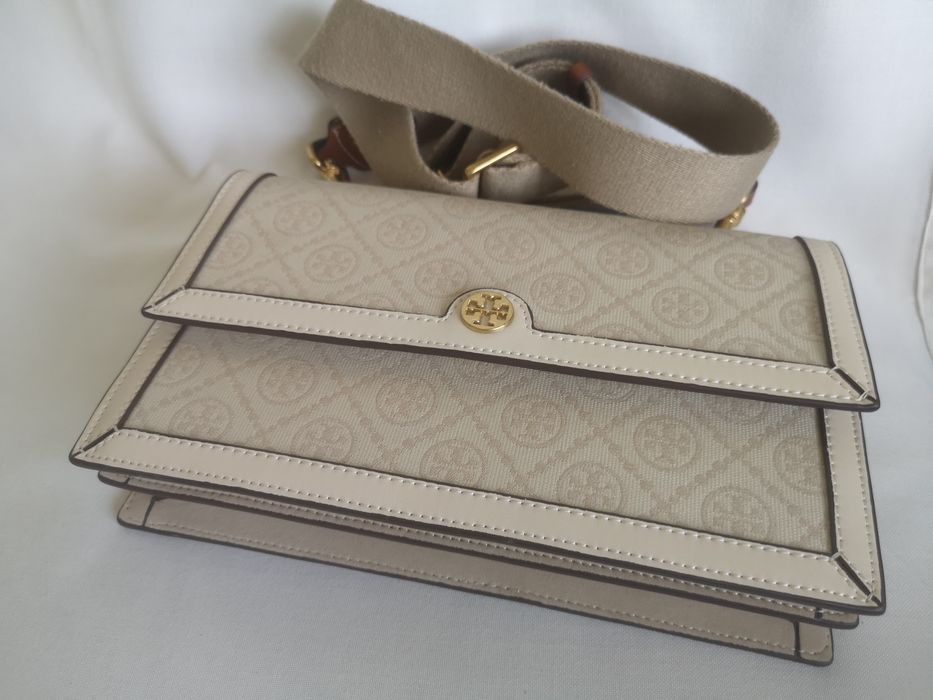 Tory Burch, чанта кожа и текстил.