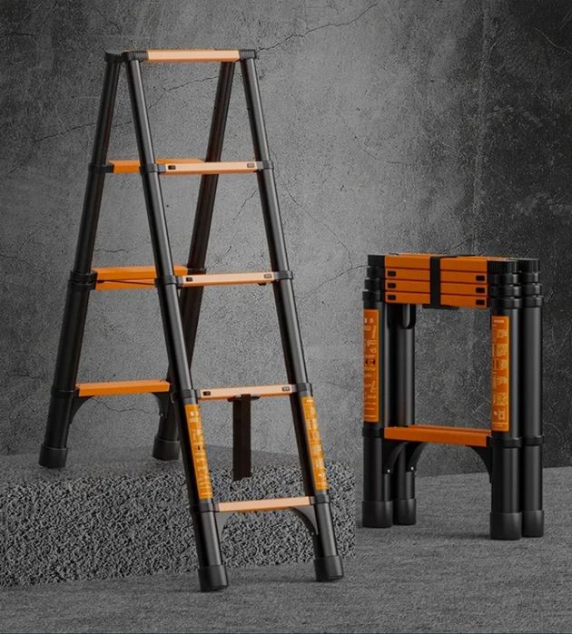 Лестница телескопическая алюминиевая  3.2+3.2м / 4.4+4.4м – профессион